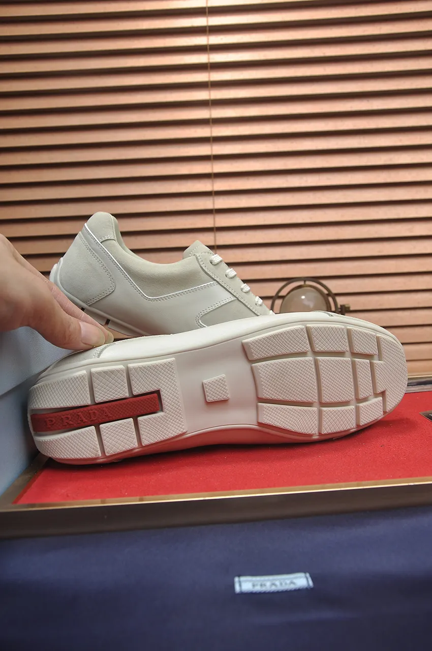 Men's shoes 💰560💶【PRADA】Couple's casual shoes, originally developed 1:1, made of high-mercerized cowhide with imported cowhide, silk sheepskin lining, rubber outsole, comfortable and soft on the feet, size for women: 35 to 41. Male 38 to 48💰🔥🔥🔥🔥🔥